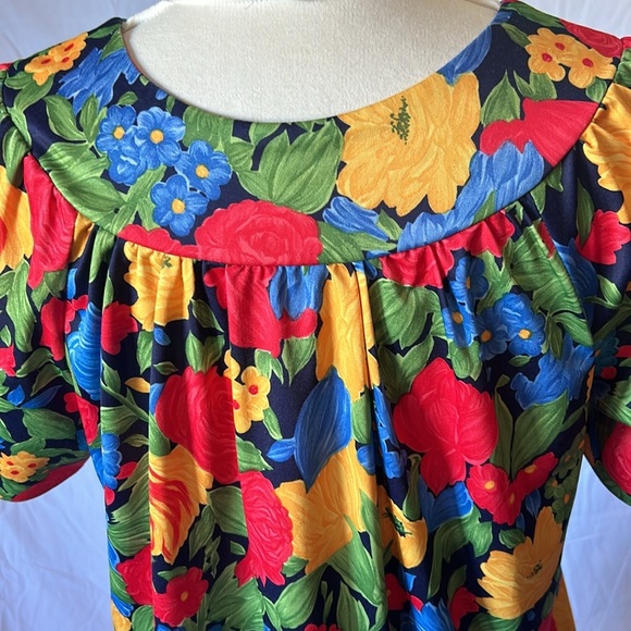 Floral Midi Vintage House Party Dress Anthony Richards women's size M - Picture 7 of 11